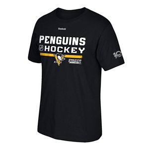 Men's Reebok Pittsburgh Penguins 2017 Stanley Cup Playoffs Center Ice Tee