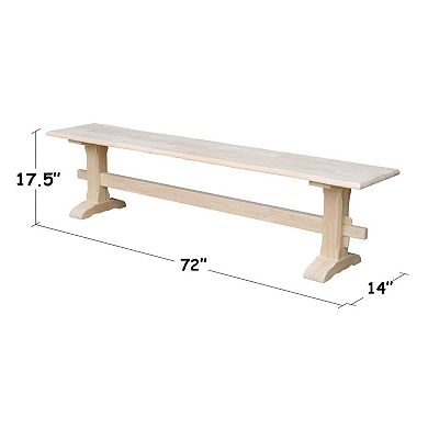 International Concepts Trestle Bench