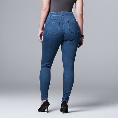 Plus Size Simply Vera Vera Wang Denim Leggings