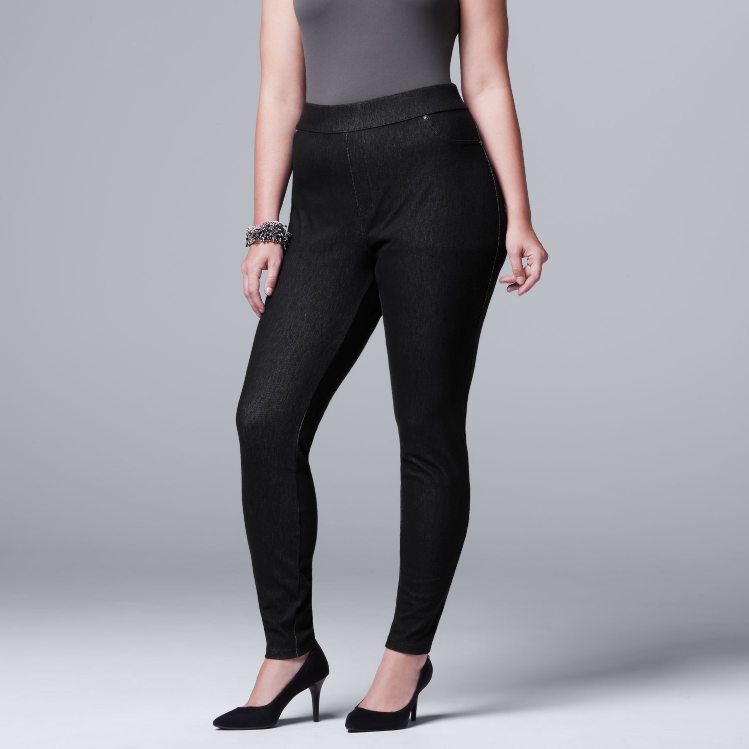 bootcut denim leggings