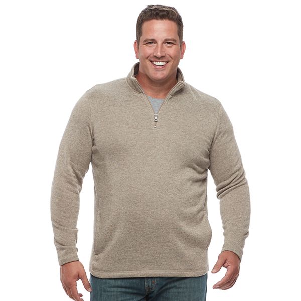 Big & Tall Croft & Barrow® Classic-Fit Outdoor Sweater Fleece Quarter ...