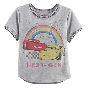 Disney / Pixar Cars 3 Lightning McQueen & Cruz Ramirez Toddler Girl Foiled Graphic Tee