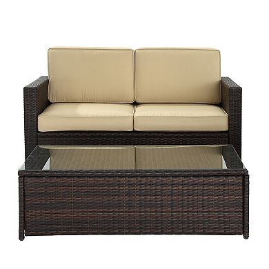 Crosley Palm Harbor Patio Loveseat & Coffee Table 2-piece Set
