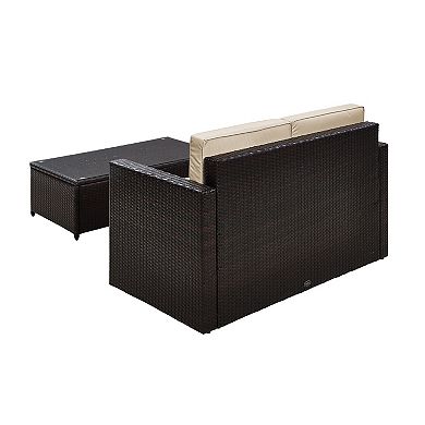 Crosley Palm Harbor Patio Loveseat & Coffee Table 2-piece Set