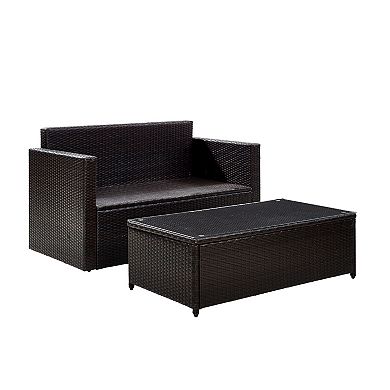 Crosley Palm Harbor Patio Loveseat & Coffee Table 2-piece Set