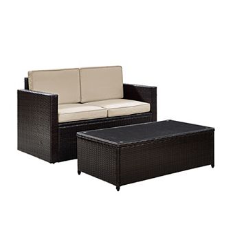 Crosley Palm Harbor Patio Loveseat & Coffee Table 2 pc Set