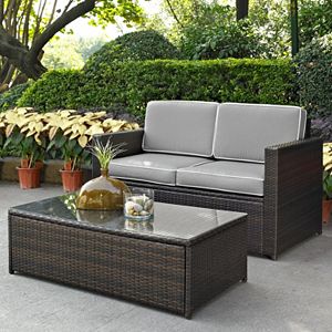 Crosley Furniture Palm Harbor Patio Loveseat Coffee Table 2 Piece Set Kohls