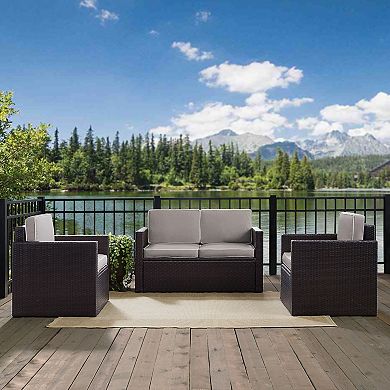 Crosley Palm Harbor Patio Loveseat & Arm Chair 3-piece Set
