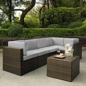 Crosley Furniture Palm Harbor Patio Sectional Chair & Coffee Table 6-piece Set