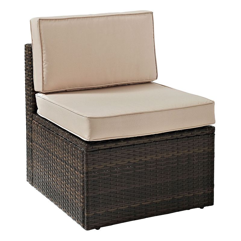 Crosley Furniture Palm Harbor Armless Patio Chair, Brown