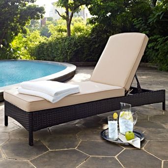 Crosley Palm Harbor Patio Chaise Lounge Chair