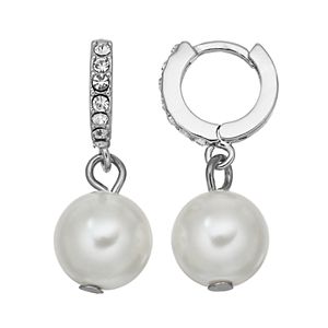 Simply Vera Vera Wang Nickel Free Simulated Pearl Hoop Earrings