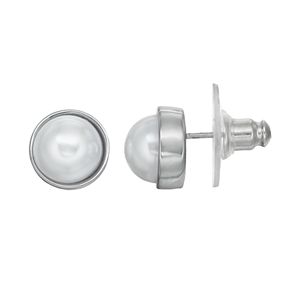 Simply Vera Vera Wang Nickel Free Simulated Pearl Cabochon Stud Earrings