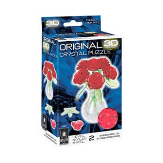 BePuzzled 44 pc Roses in a Vase 3D Crystal Puzzle