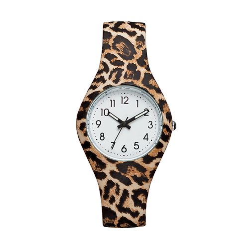 leopard print fob watch