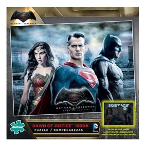 Batman v Superman: Dawn of Justice 1000-pc. Batman, Superman & Wonder Woman Glow-in-the-Dark Jigsaw Puzzle by Buffalo Games