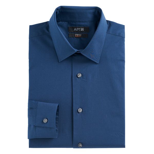 Big & Tall Apt. 9® Premier Flex Slim-Fit Spread-Collar Dress Shirt