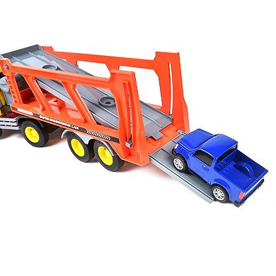 Maxx Action Realistic Action Trucks Long Hauler Carrier Playset