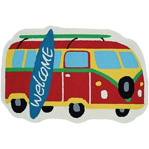 Couristan Covington Accents Surf's Up ''Welcome'' Indoor Outdoor Rug - 2' x 3'