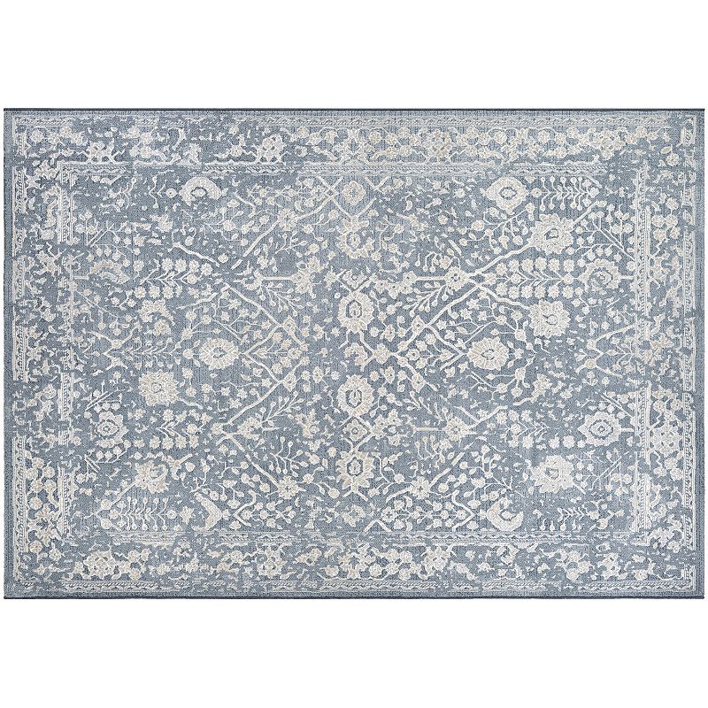 Couristan Marina Lillian Area Rug, Blue Oyster, 8X11 Ft