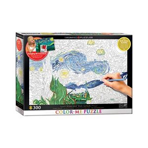Eurographics Inc. 300-pc. Vincent Van Gogh's Starry Night Color-Me Puzzle