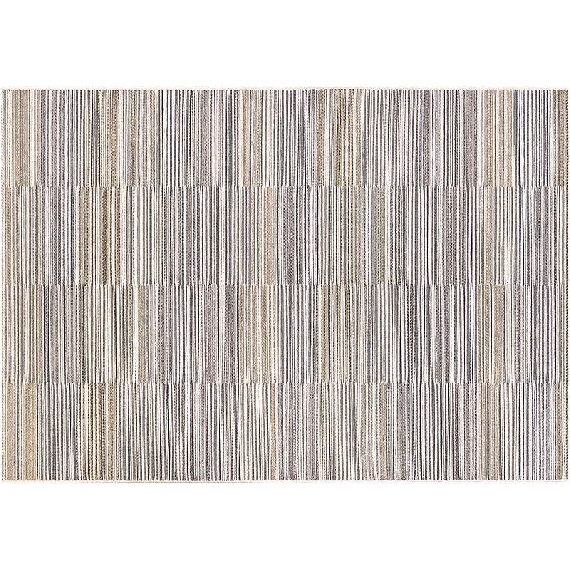 Couristan Cape Shoreham Striped Indoor Outdoor Rug, Multicolor, 5X7.5 Ft