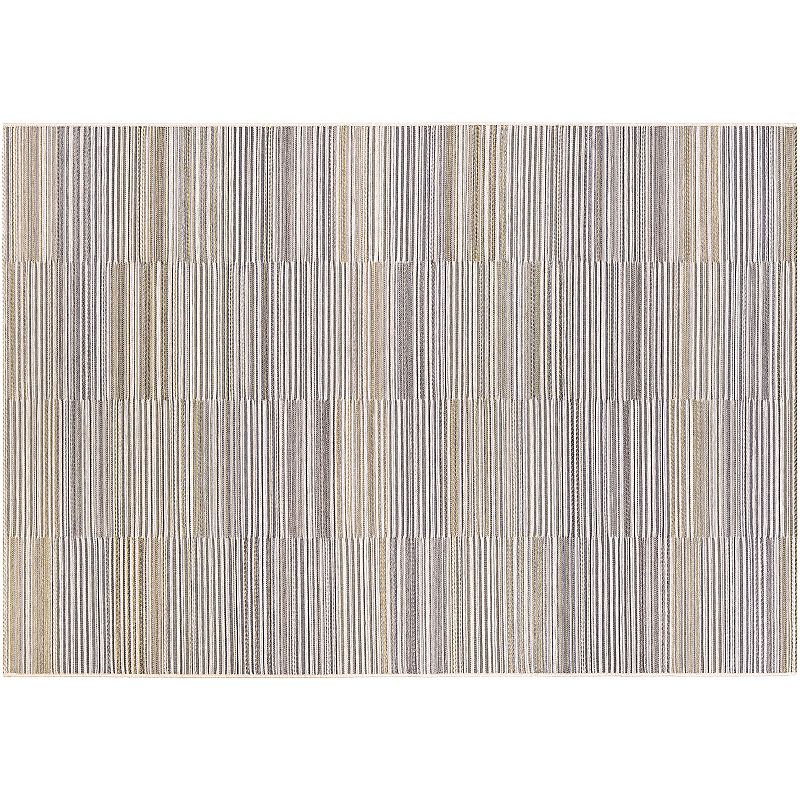 Couristan Cape Shoreham Striped Indoor Outdoor Rug, Multicolor, 5X7.5 Ft