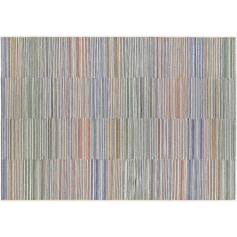 Couristan Cape Shoreham Striped Indoor Outdoor Rug, Multicolor, 2X11.5 Ft