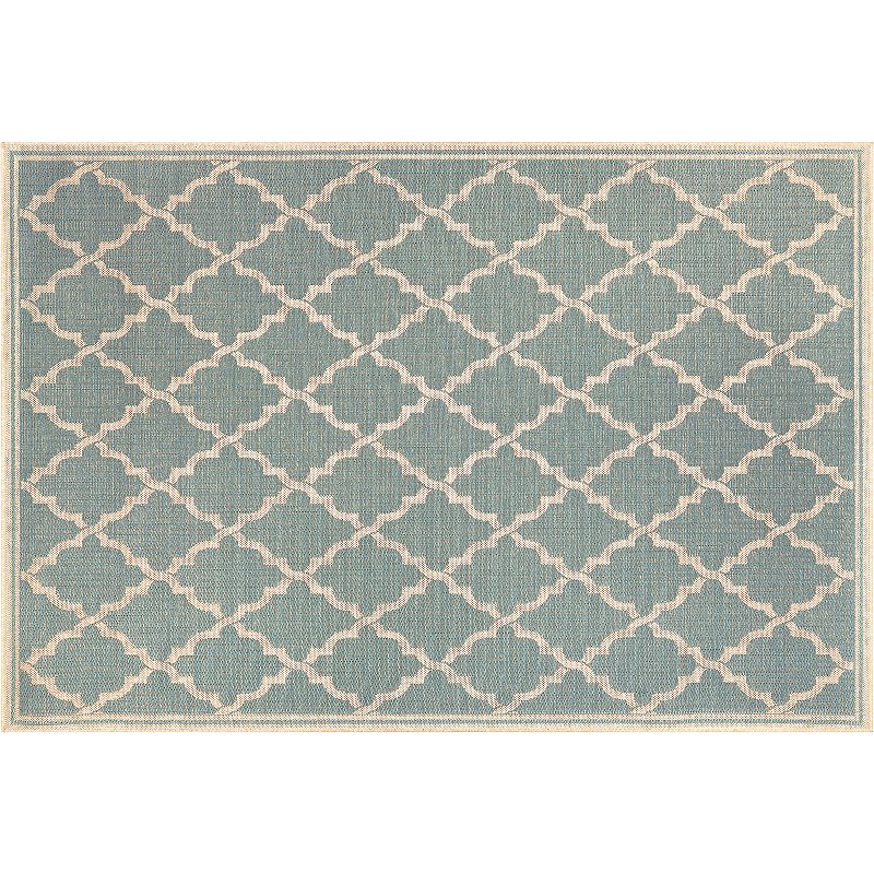 Couristan Monaco Ocean Port Trellis Indoor Outdoor Rug, Multicolor, 7.5X11 Ft