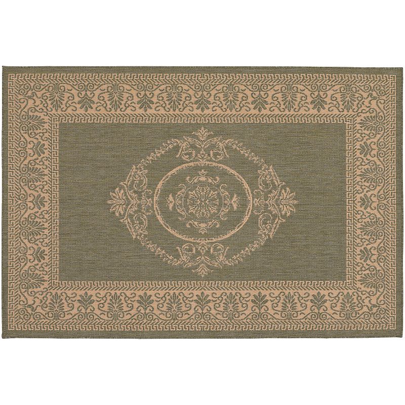 Couristan Recife Antique Framed Floral Indoor Outdoor Rug, Multicolor, 7.5X10.5Ft