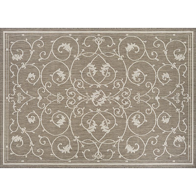 Couristan Recife Veranda Floral Indoor Outdoor Rug, Multicolor, 5X7.5 Ft