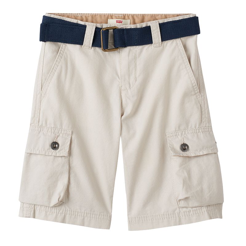 UPC 633716465667 product image for Boys 4-7x Levi's Belted Rip-Stop Cargo Shorts, Boy's, Med Brown | upcitemdb.com