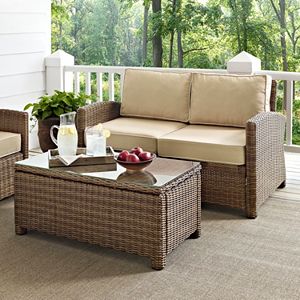 Crosley Outdoor Bradenton 2-pc. Outdoor Wicker Seating & Table Set