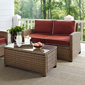 Crosley Outdoor Bradenton 2-pc. Outdoor Wicker Seating & Table Set