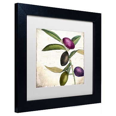 Trademark Fine Art Olive Branch II Black Framed Wall Art