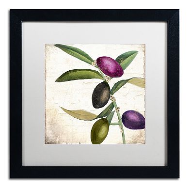 Trademark Fine Art Olive Branch II Black Framed Wall Art