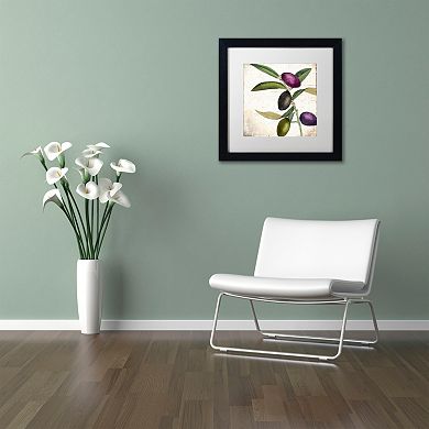 Trademark Fine Art Olive Branch II Black Framed Wall Art