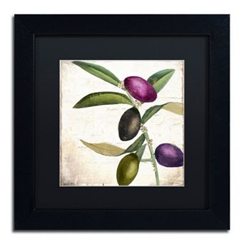 Trademark Fine Art Olive Branch II Black Framed Wall Art