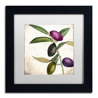 Trademark Fine Art Olive Branch II Black Framed Wall Art