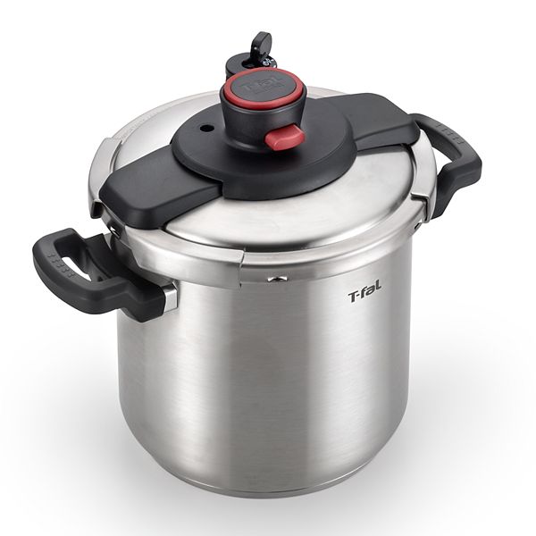 T-fal 8 qt. Stainless Steel Stove Top Pressure Cooker with Steam Basket  P4500936 - The Home Depot