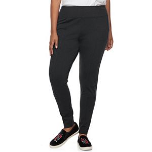 Juniors' Plus Size Mudd® Ponte Moto Leggings