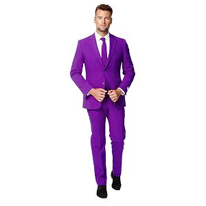 Men's OppoSuits Slim-Fit Purple Novelty Suit & Tie Set