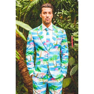 Men's OppoSuits Slim-Fit Flaminguy Suit & Tie Set