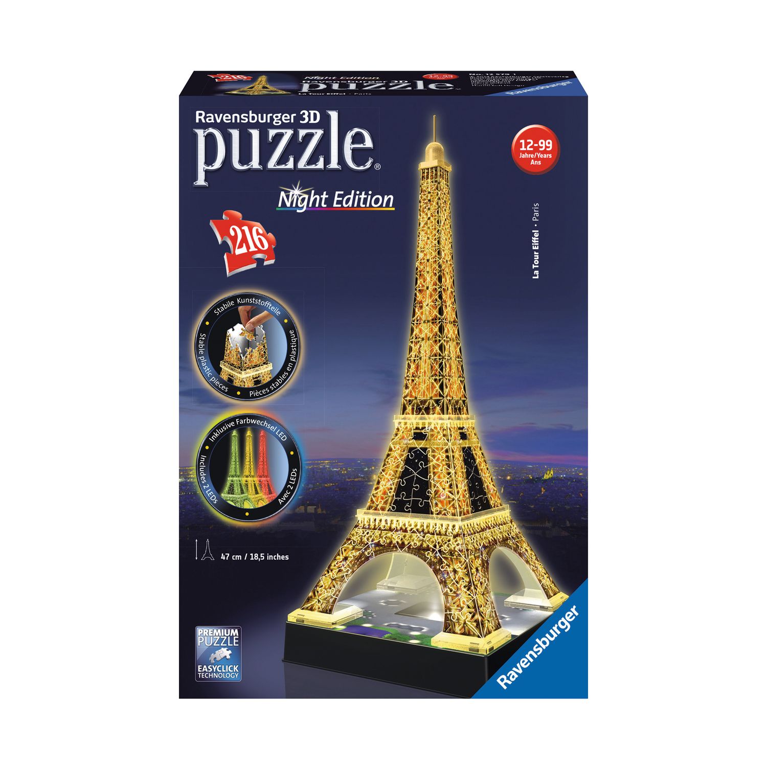 3d puzzle eiffel tower night edition