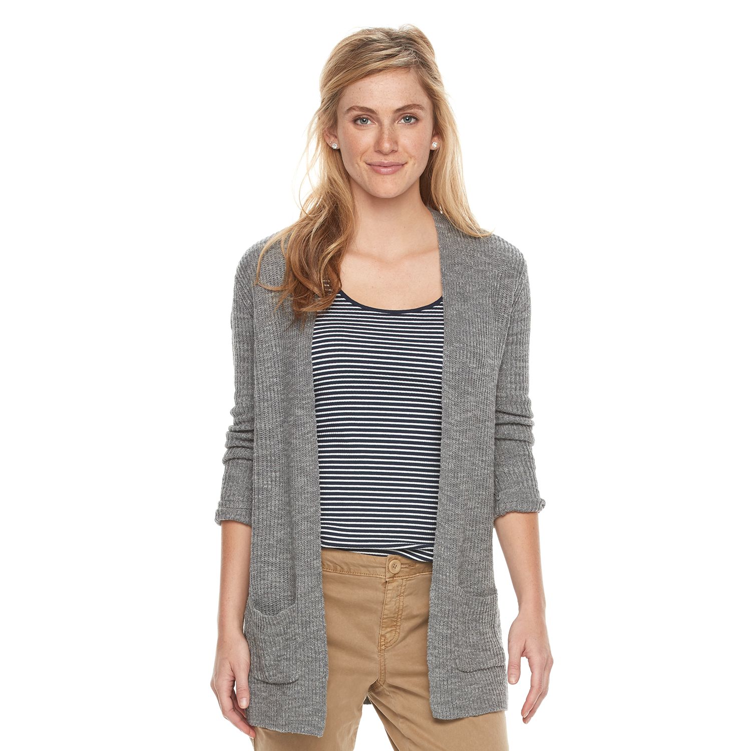 kohls womens long cardigans