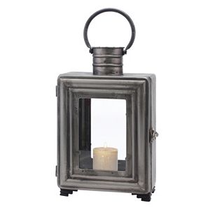 Stonebriar Collection Industrial Lantern Pillar Candle Holder