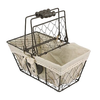 Stonebriar Collection Chicken Wire Metal Basket
