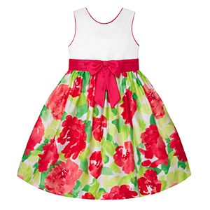 Girls 7-16 American Princess Bow Front Floral Skirt Dress