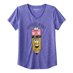 Girls Plus Size Mudd庐 V-neck Graphic Tee