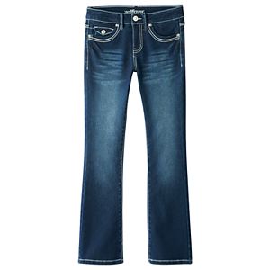 Girls Plus Size Wallflower Flap-Pocket Bootcut Jeans